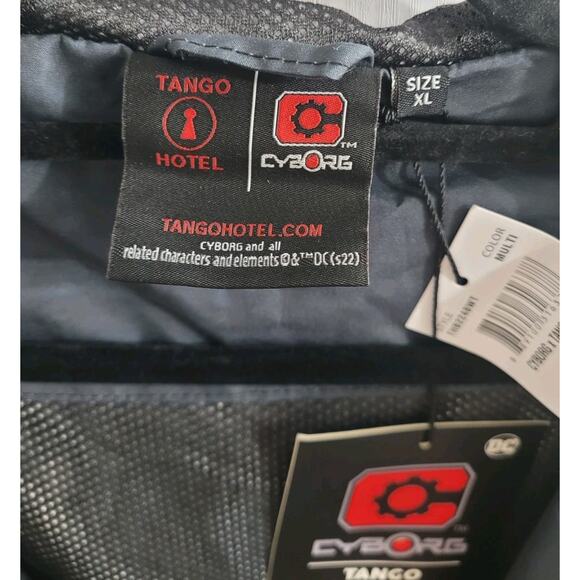 NWT Tango Hotel X DC Comics Sz XL Men's Cyborg Windbreaker Hooded Jacket - Picture 2 of 15